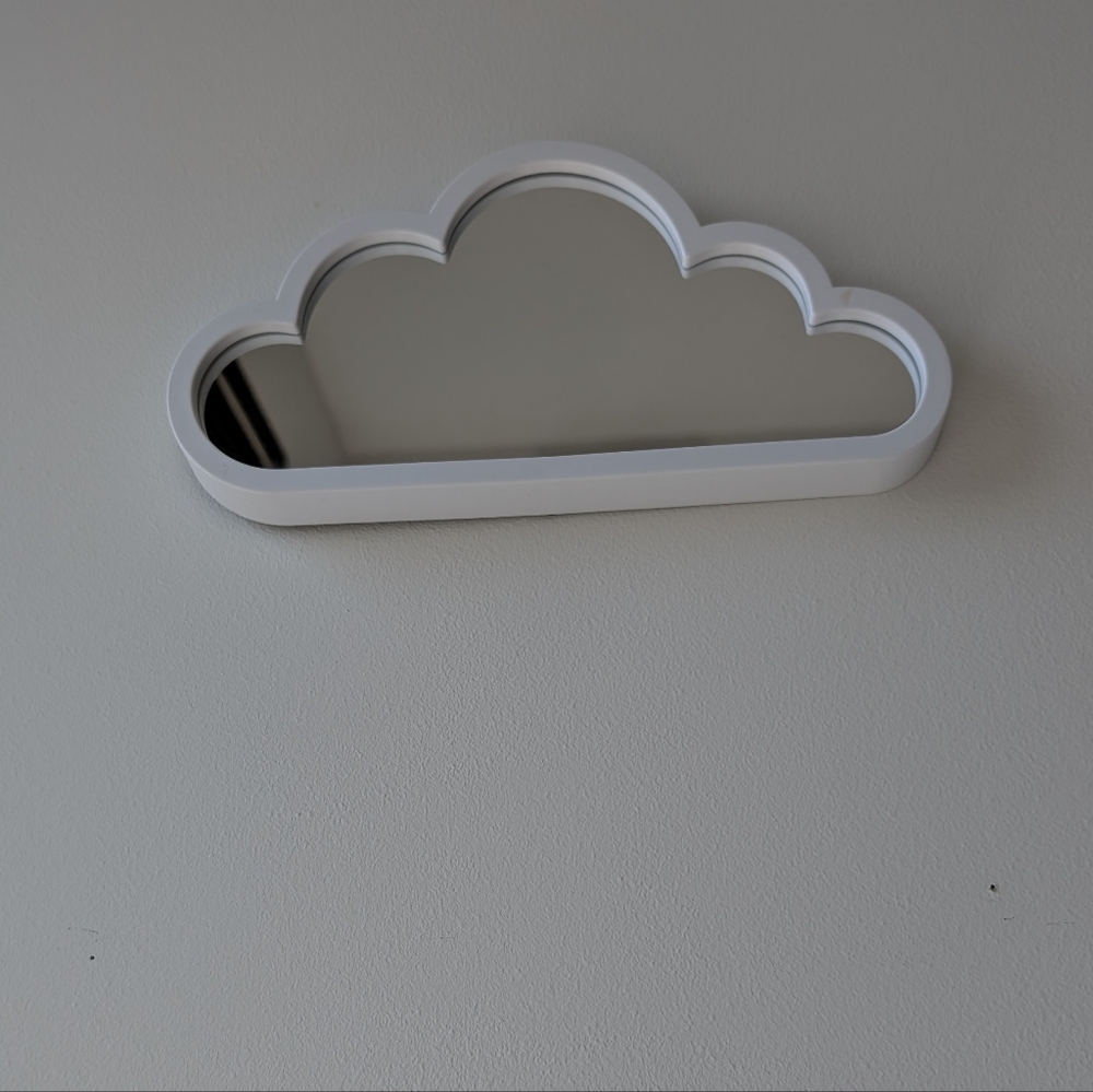 Cloud-Shaped Wall Mirror - White